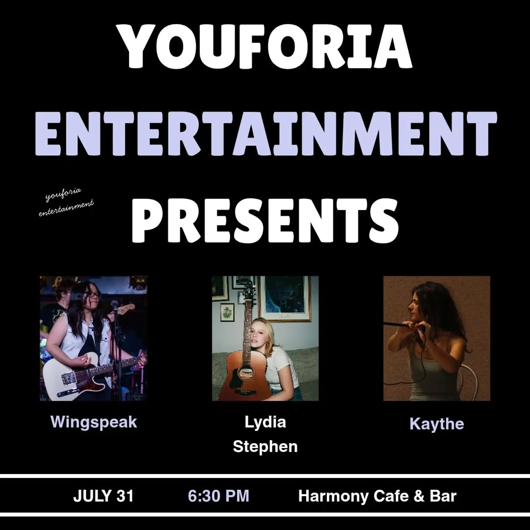 Youforia Acoustic Night: Wingspeak, Lydia Stephen & Kaythe