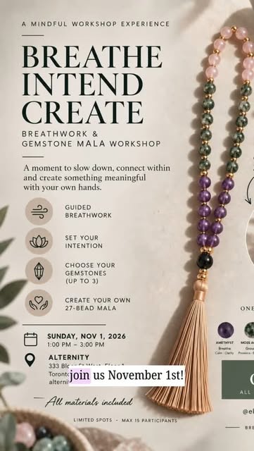 Breathwork and Mala Creation Workshop