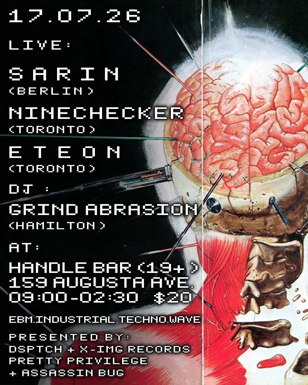 Sarin (Berlin) Live with Ninechecker, EteonMusic & Grindabrasion