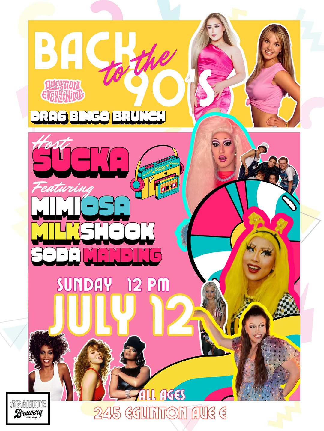 Back to the 90s Drag Bingo Brunch