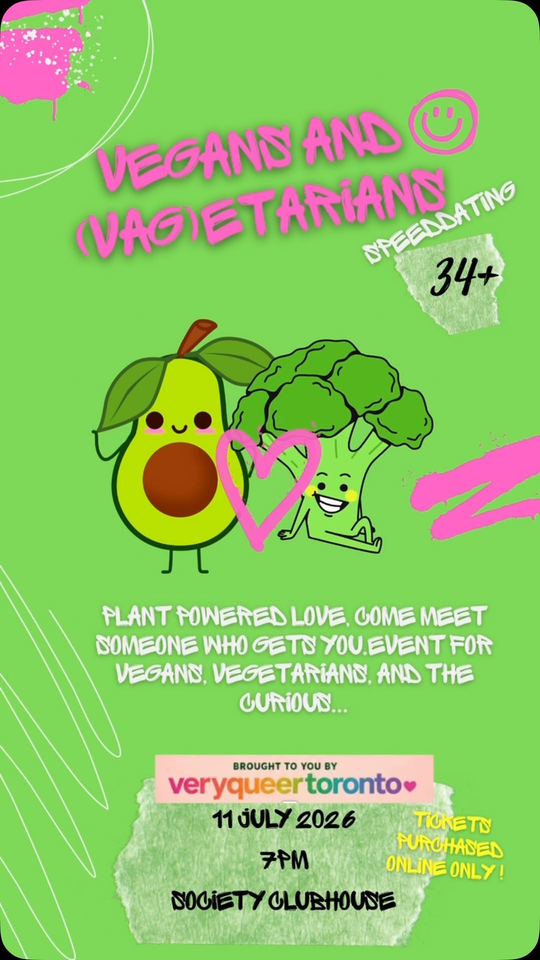 Lesbian Speed Dating (34+) Vegans & Vegetarians