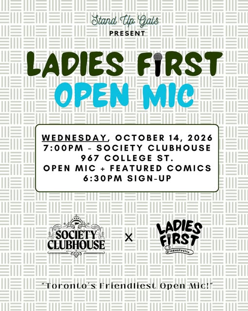 Ladies First Open Mic – Oct 14, 2026