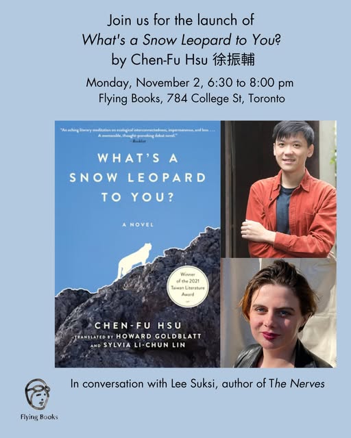 What’s a Snow Leopard to You? Book Launch with Chen-Fu Hsu & Lee Suksi