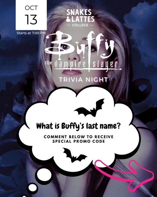 Buffy the Vampire Slayer Trivia Night