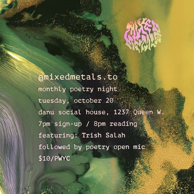 Poetry Night at Danu Social House – Featuring Trish Salah